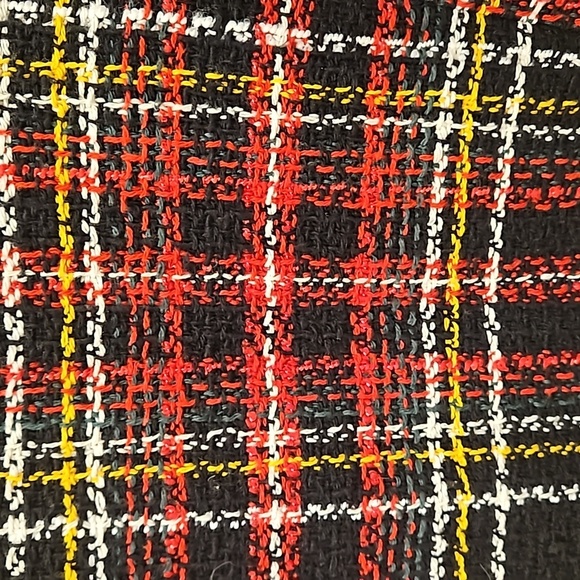 💕MANGO💕 Buttons Tweed Blazer ~ Multi-Color Plaid Print US Medium - Picture 13 of 15